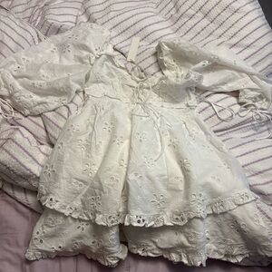 For Love And Lemons White Eyelet Kids Dress
